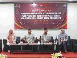 KPU Muratara Rakor Bersama Awak Media Persiapan Penayangan Iklan Media Massa