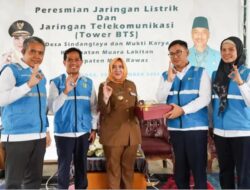 Bupati Hj. Ratna Machmud Resmikan Jaringan Listrik dan Jaringan Telekomunikasi di Desa Sindang Laya dan Mukti Karya
