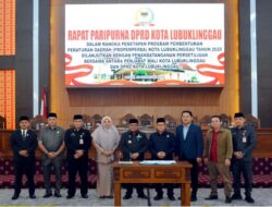 DPRD Gelar Paripurna Penetapan Propemperda Kota Lubuklinggau Tahun 2025 Dilanjutkan Penandatanganan Bersama
