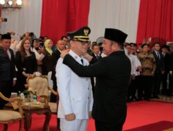 Joncik Muhammad dan Arifa’i Dilantik Jadi Bupati dan Wakil Bupati Empat Lawang Oleh Gubernur Sumsel H. Herman Deru