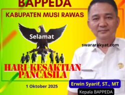 Kepala Bappeda Musi Rawas Mengucapkan Hari Sesaktian Pancasila Tahun 2025