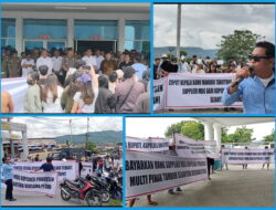 Ratusan Supplier Datangi Kantor Bupati Taput, Desak Pencairan Dana Tertahan