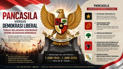 Pancasila versus Demokrasi Liberal Tengah Melakukan Koroborasi Seiring Kesadaran Berbangsa.