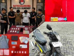 GERCEP,  Satresnarkoba Polres Sumenep Amankan Dua Pria dalam Kasus Sabu 2,34 Gram