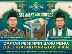 Selamat! Gus Kikin Terpilih Jadi Ketum PBNU dan Kyai Akhyar Kembali Jadi Rais Am