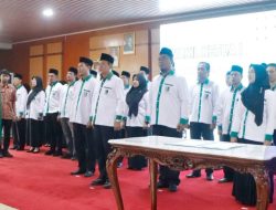 BUPATI ABUSAMA HADIRI PELANTIKAN MD KAHMI, FORHATI DAN HMI KOMISARIAT PERSIAPAN OKU SELATAN